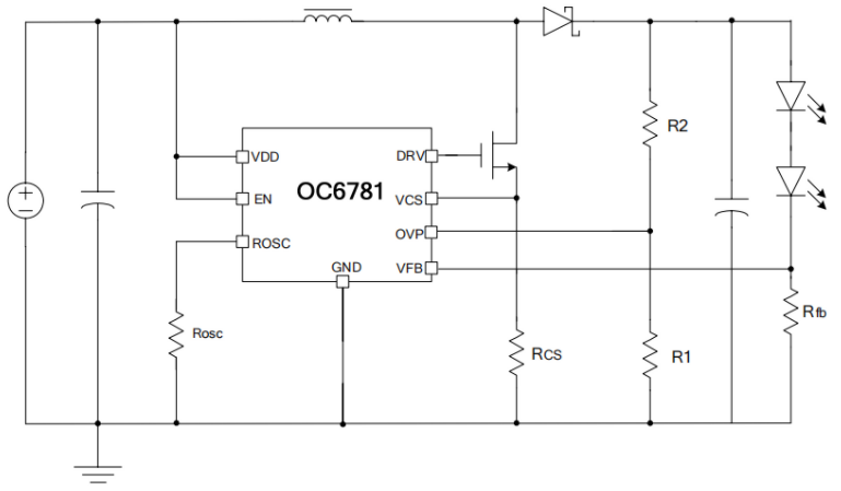DCDC升压恒流芯片OC6702