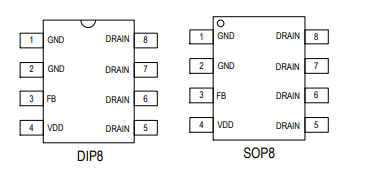 AC-DC降压型SSR/Buck/Buck-Boost驱动芯片SM7012管脚图