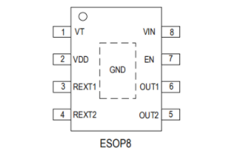 灯珠串并切换线性全电压芯片SM2099E管脚图