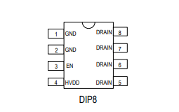 非隔离AC-DC电源芯片 SM7055管脚图:
