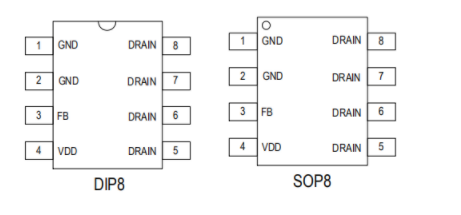副边反馈AC-DC驱动芯片SM7012 管脚图