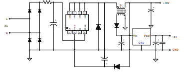 AC-DC电源芯片SM7075P型号18V 典型应用